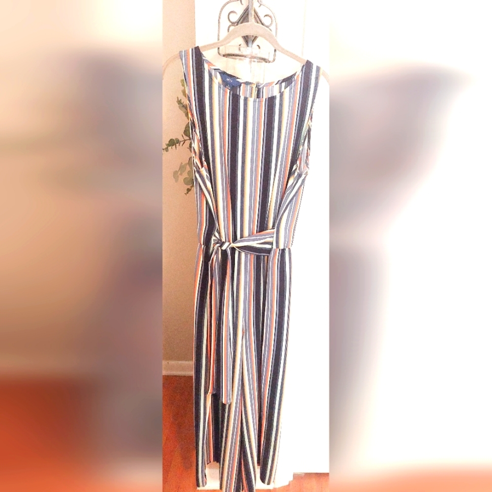 Apt. 9 Multicolor Striped Jumpsuit Large